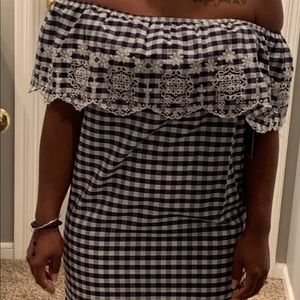 Cute Off the Shoulder Casual Mini Dress.